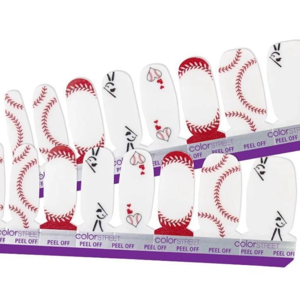 *Retired* Color Street: All About That Base | Baseball Red Clear Overlay Spring - Picture 11 of 11